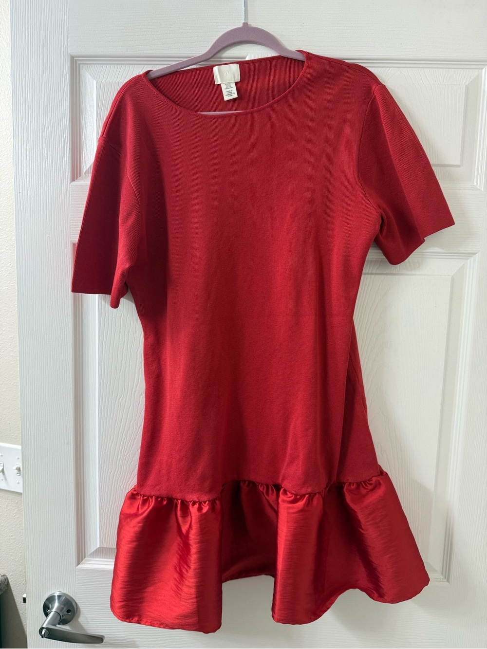 H&M Red Bubble Hem Dress